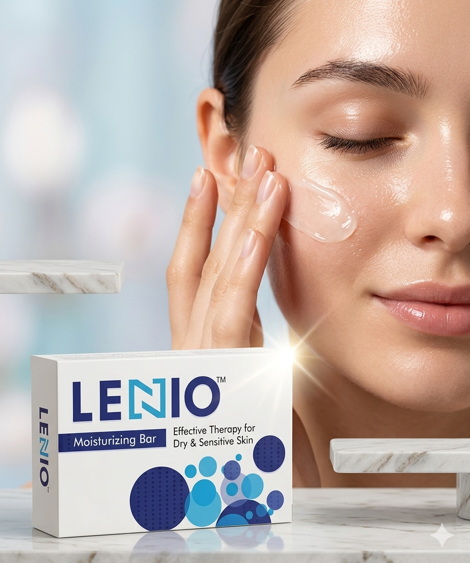 Lenio 85g soap bar for dry and sensitive skin therapy