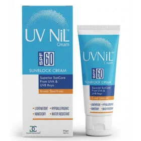 UV NIL SPF 60 sunblock cream 50gm lightweight water resistant UVA UVB sun protection